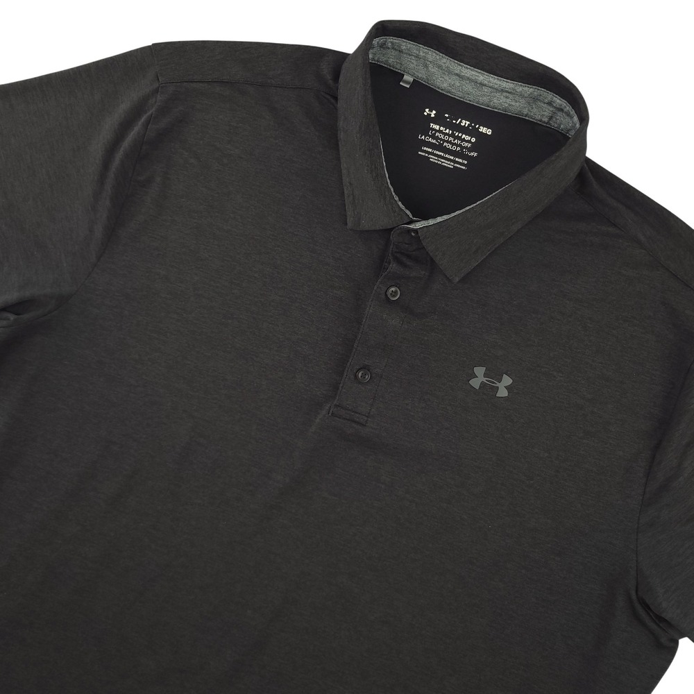 Under Armour The Playoff Polo Shirt Mens 3XL Gray Solid Golf Performance Top